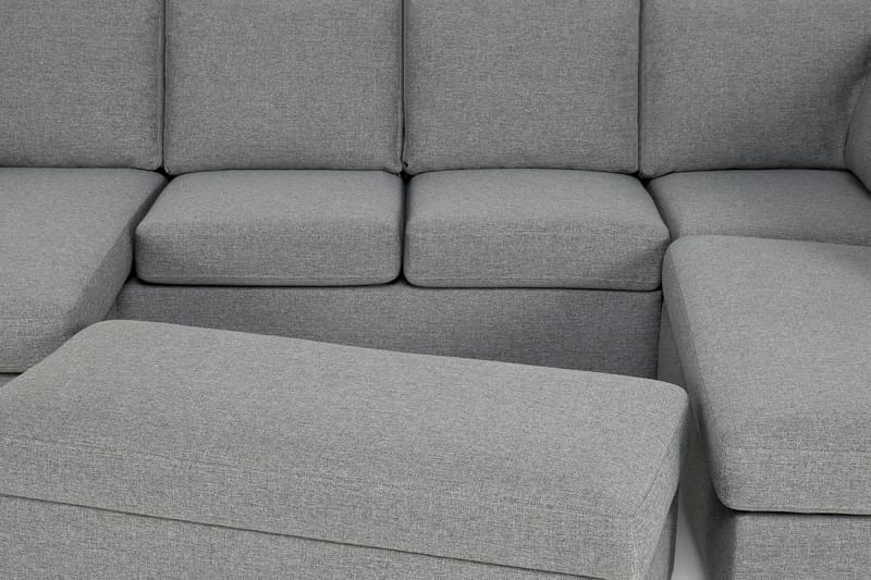 DAWSON U-soffa med Divan Vänster Ljusgrå - Möbler - Vardagsrum - Soffor - U-soffor