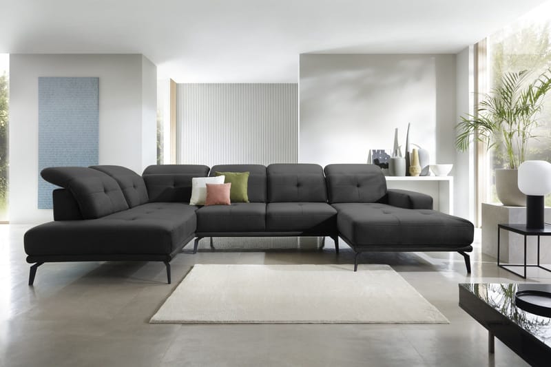 Devender Soffa m. Divan och Schäslong - Olivgrön - Möbler - Vardagsrum - Soffor - U-soffor