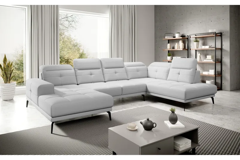 Devender Soffa m. Divan och Schäslong - Vit - Möbler - Vardagsrum - Soffor - U-soffor