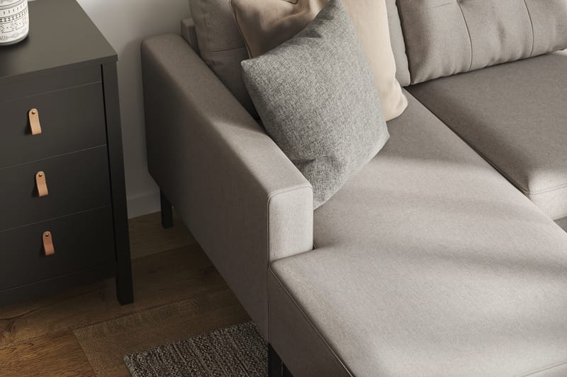 Frillestad 4-sits Högervänd U-formad Soffa med Divan och Schäslong i Tyg - Beige - Möbler - Vardagsrum - Soffor - U-soffor