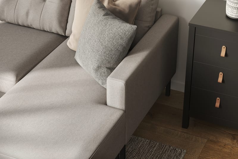 Frillestad 4-sits Vänstervänd U-formad Soffa med Divan och Schäslong i Tyg - Beige - Möbler - Vardagsrum - Soffor - U-soffor