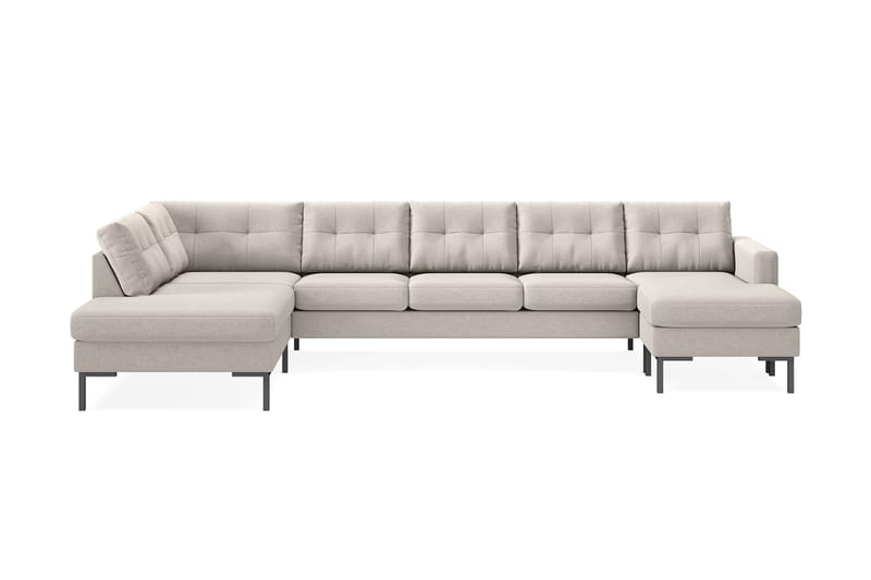 Frillestad 5-sits Vänstervänd U-formad Soffa med Divan och Schäslong i Tyg - Beige - Möbler - Vardagsrum - Soffor - U-soffor