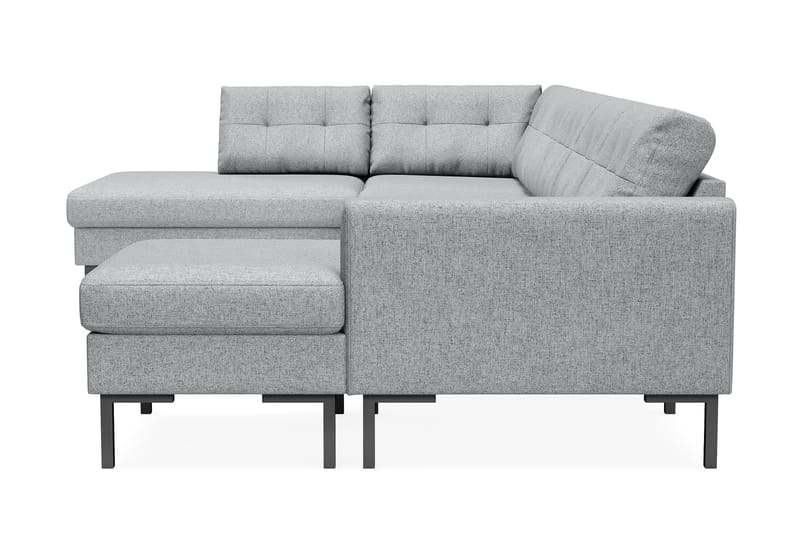 Frillestad 5-sits Vänstervänd U-formad Soffa med Divan och Schäslong i Tyg - Grå - Möbler - Vardagsrum - Soffor - U-soffor