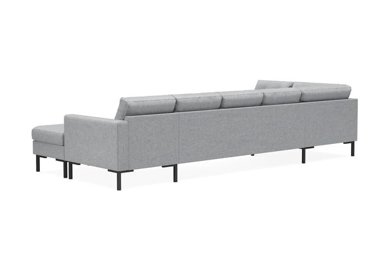 Frillestad 5-sits Vänstervänd U-formad Soffa med Divan och Schäslong i Tyg - Grå - Möbler - Vardagsrum - Soffor - U-soffor