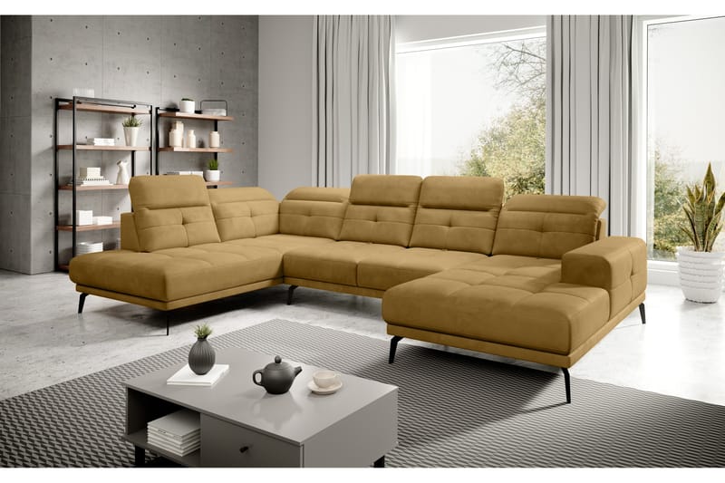 Haldar Soffa m. Divan och Schäslong Beige - Möbler - Vardagsrum - Soffor - U-soffor