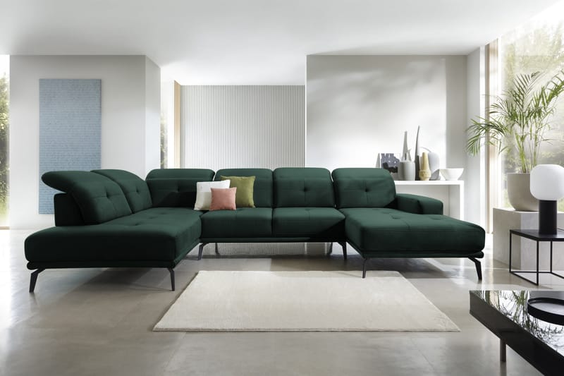 Haldar Soffa m. Divan och Schäslong Grön - Möbler - Vardagsrum - Soffor - U-soffor