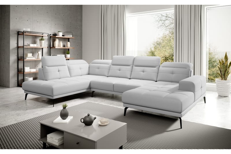 Haldar Soffa m. Divan och Schäslong Vit - Möbler - Vardagsrum - Soffor - U-soffor