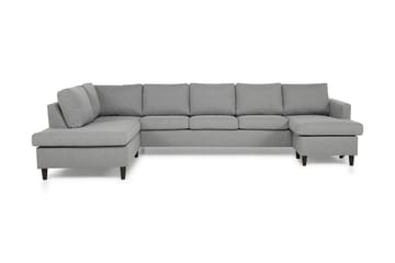 JAN U-soffa Large med Divan Höger Ljusgrå