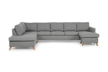 JAN U-soffa Large med Divan Höger Ljusgrå