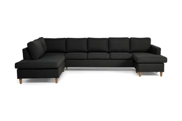 JAN U-soffa Large med Divan Höger Mörkgrå