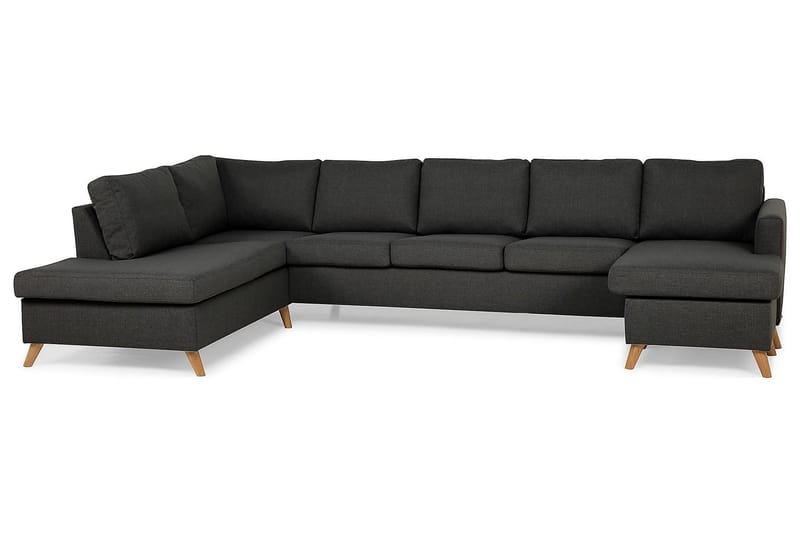 JAN U-soffa Large med Divan Höger Mörkgrå - Möbler - Vardagsrum - Soffor - U-soffor