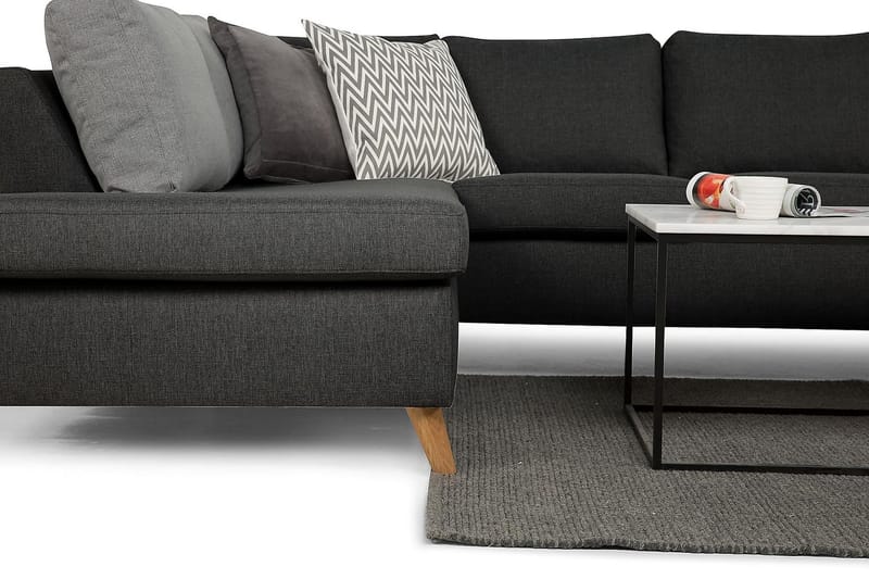 JAN U-soffa Large med Divan Höger Mörkgrå - Möbler - Vardagsrum - Soffor - U-soffor