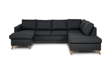 JAN U-soffa Large med Divan Vänster Mörkgrå