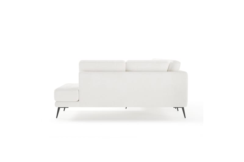 JERRIE Soffa m. Divan och Schäslong 6-sits Vit - U-soffor