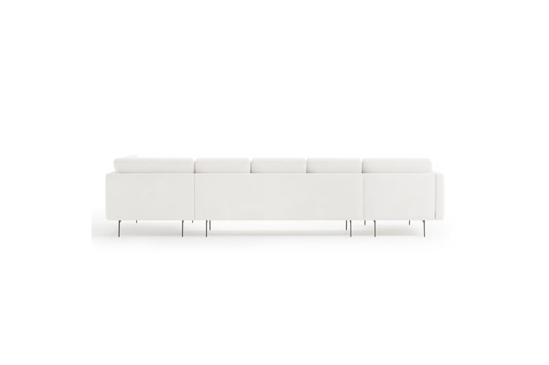 JERRIE Soffa m. Divan och Schäslong 6-sits Vit - U-soffor