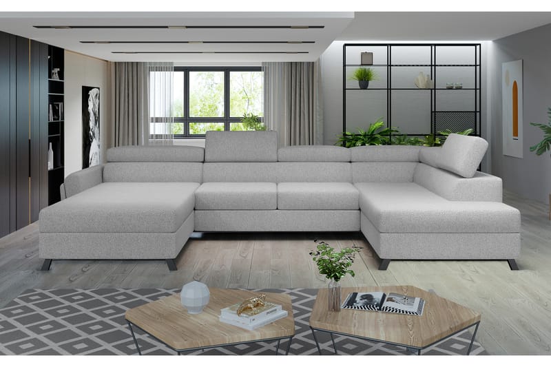 JOSETINA U-soffa med Divan Vänster Beige - Möbler - Vardagsrum - Soffor - U-soffor