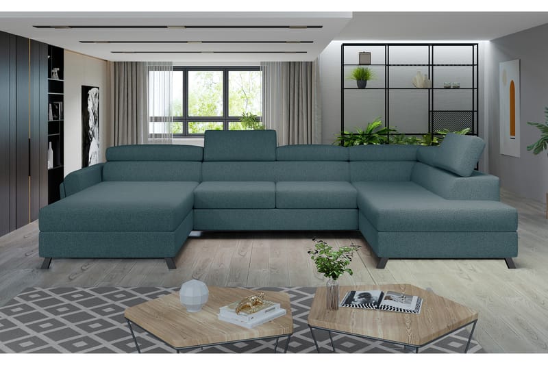JOSETINA U-soffa med Divan Vänster Grön - Möbler - Vardagsrum - Soffor - U-soffor