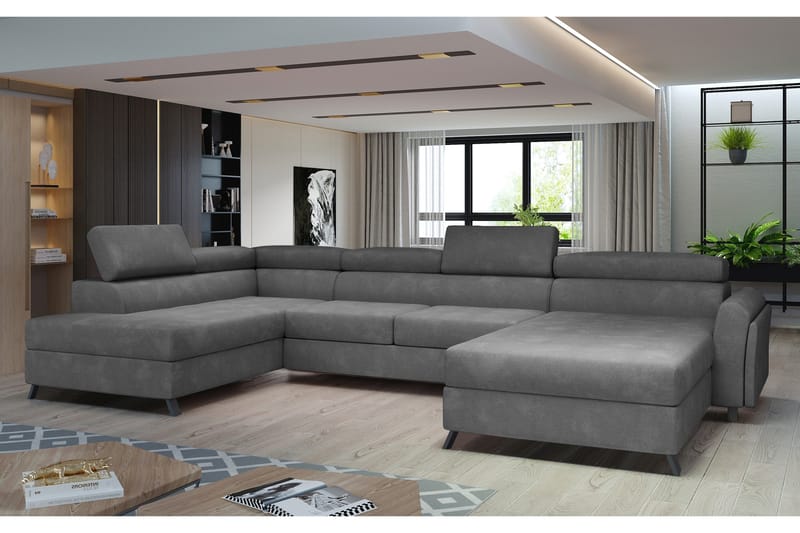 Josette U-soffa med Divan Höger, Grå