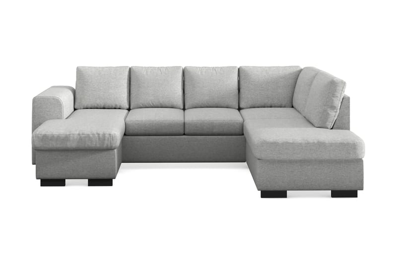 Link 4-sits Högervänd U-formad Soffa med Divan och Schäslong i Tyg - Ljusgrå - Möbler - Vardagsrum - Soffor - U-soffor