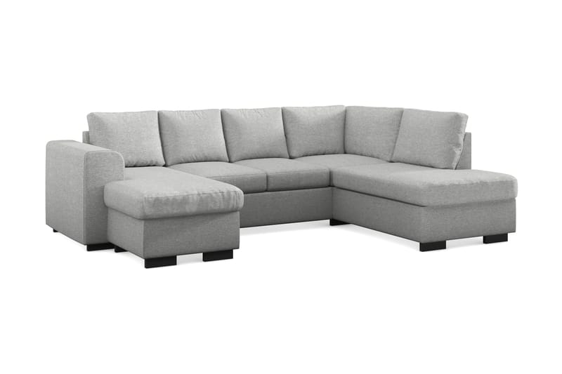 Link 4-sits Högervänd U-formad Soffa med Divan och Schäslong i Tyg - Ljusgrå - Möbler - Vardagsrum - Soffor - U-soffor