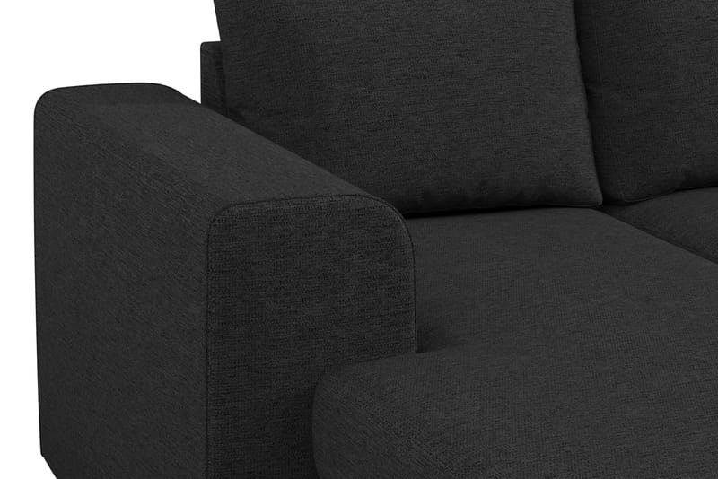 Link 4-sits Högervänd U-formad Soffa med Divan och Schäslong i Tyg - Svart - Möbler - Vardagsrum - Soffor - U-soffor