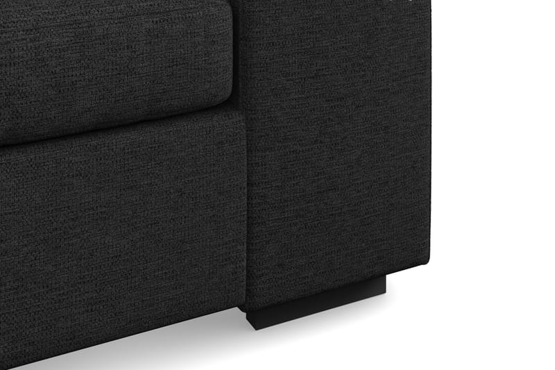 Link 4-sits Högervänd U-formad Soffa med Divan och Schäslong i Tyg - Svart - Möbler - Vardagsrum - Soffor - U-soffor