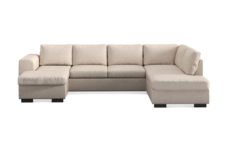 Link 4-sits Högervänd U-formad X-Large Soffa med Divan och Schäslong i Tyg - Beige - Möbler - Vardagsrum - Soffor - U-soffor