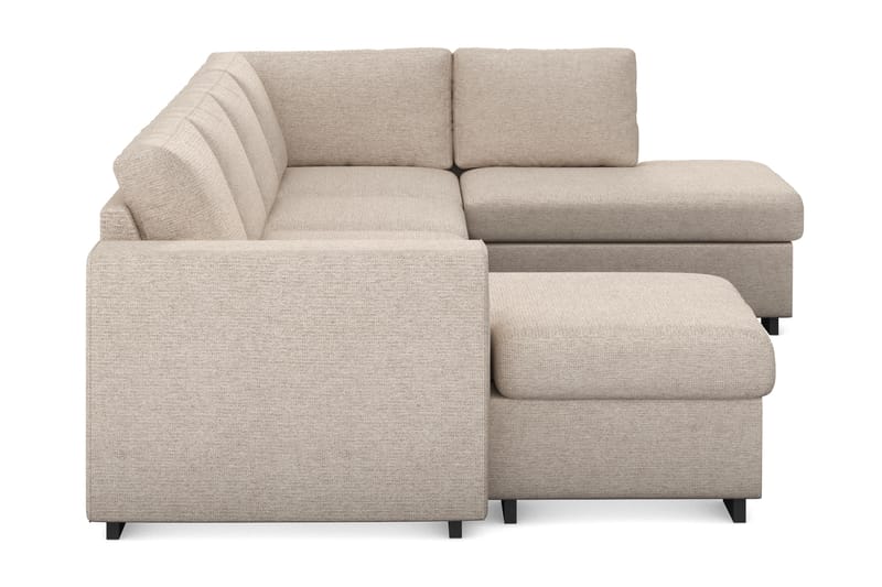 Link 4-sits Högervänd U-formad X-Large Soffa med Divan och Schäslong i Tyg - Beige - Möbler - Vardagsrum - Soffor - U-soffor