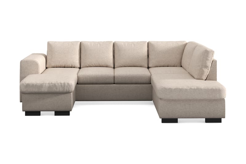 Link 4-sits Vänstervänd U-formad Soffa med Divan och Schäslong i Tyg - Beige - Möbler - Vardagsrum - Soffor - U-soffor