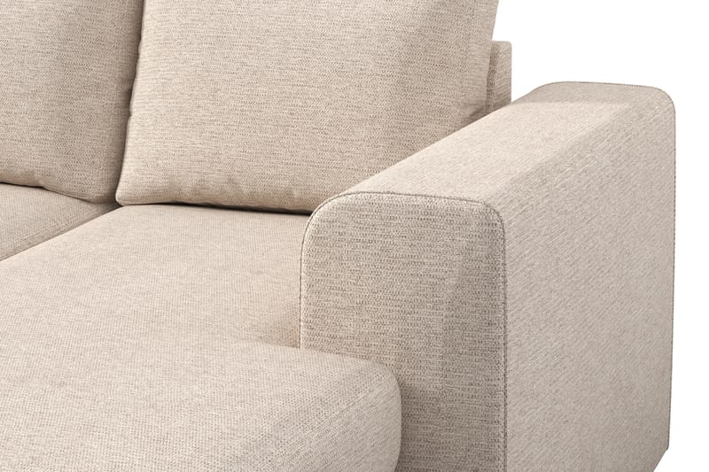 Link 4-sits Vänstervänd U-formad Soffa med Divan och Schäslong i Tyg - Beige - Möbler - Vardagsrum - Soffor - U-soffor