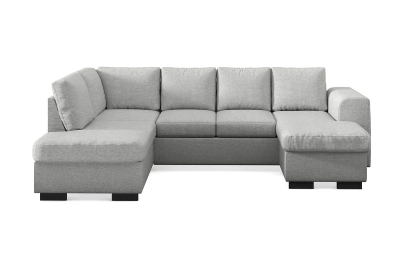 Link 4-sits Vänstervänd U-formad Soffa med Divan och Schäslong i Tyg - Ljusgrå - Möbler - Vardagsrum - Soffor - U-soffor