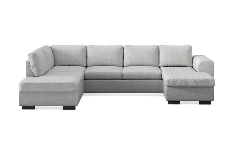 Link 4-sits Vänstervänd U-formad X-Large Soffa med Divan och Schäslong i Tyg - Ljusgrå - Möbler - Vardagsrum - Soffor - U-soffor