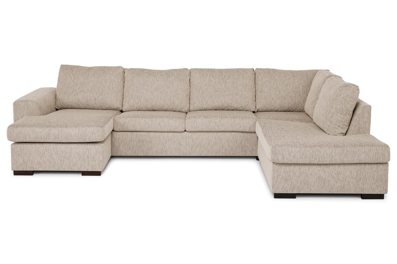 Link 5-sits Högervänd U-formad X-Large Soffa med Divan och Schäslong i Tyg - Beige - Möbler - Vardagsrum - Soffor - U-soffor