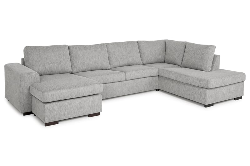 Link 5-sits Högervänd U-formad X-Large Soffa med Divan och Schäslong i Tyg - Ljusgrå - Möbler - Vardagsrum - Soffor - U-soffor