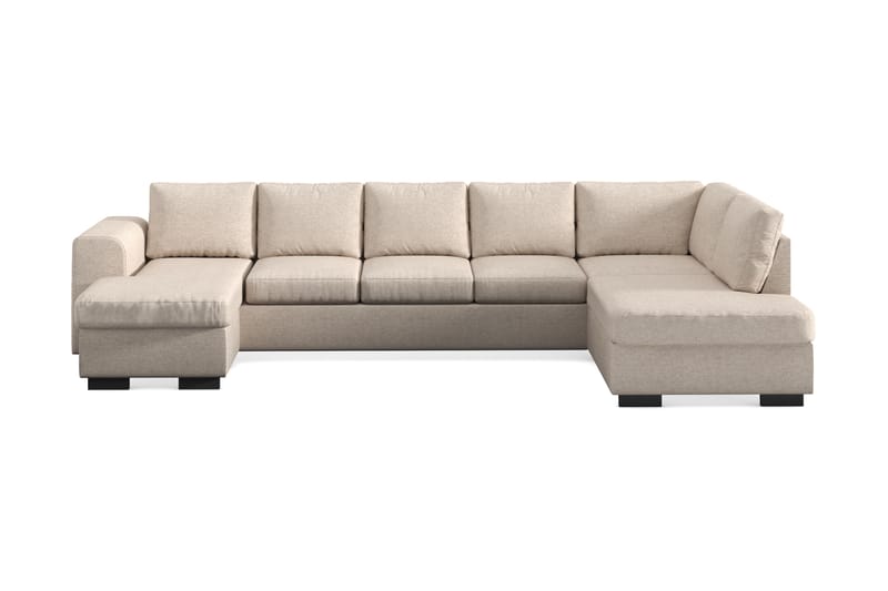Link 5-sits Högervänd U-formad XX-Large Soffa med Divan och Schäslong i Tyg - Beige - Möbler - Vardagsrum - Soffor - U-soffor