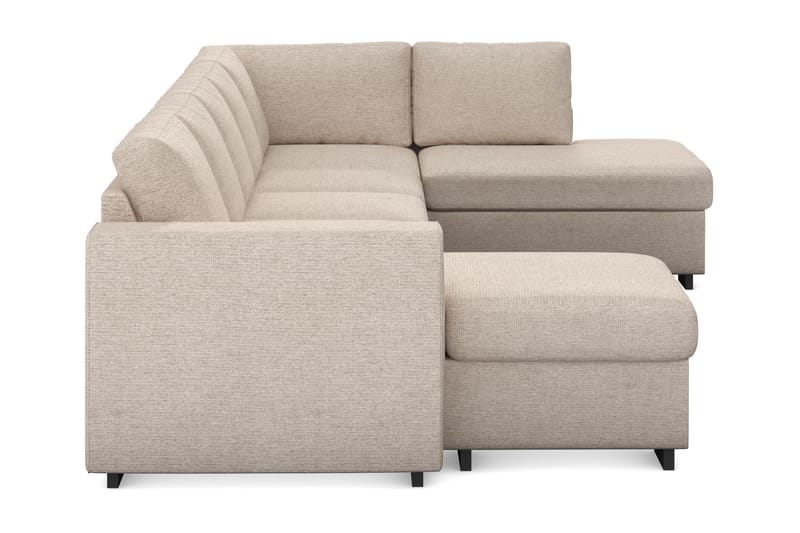 Link 5-sits Högervänd U-formad XX-Large Soffa med Divan och Schäslong i Tyg - Beige - Möbler - Vardagsrum - Soffor - U-soffor