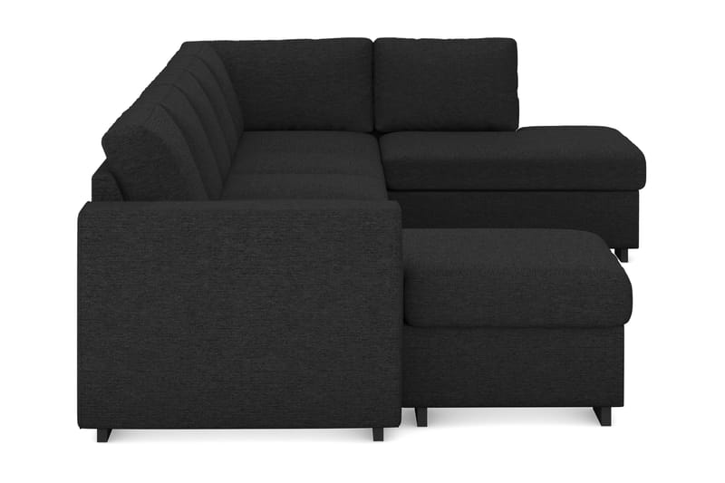 Link 5-sits Högervänd U-formad XX-Large Soffa med Divan och Schäslong i Tyg - Svart - Möbler - Vardagsrum - Soffor - U-soffor