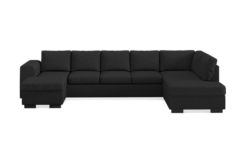 Link 5-sits Högervänd U-formad XX-Large Soffa med Divan och Schäslong i Tyg - Svart - Möbler - Vardagsrum - Soffor - U-soffor
