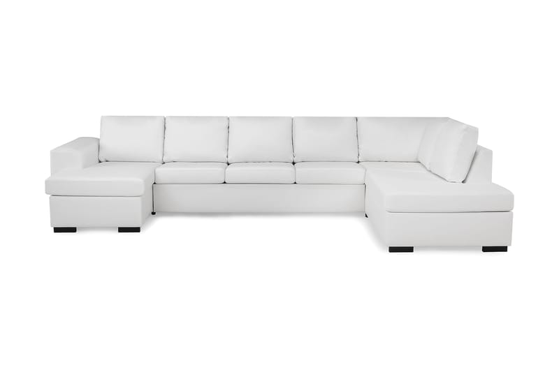Link 5-sits Högervänd U-formad XX-Large Soffa med Divan och Schäslong i Tyg - Vit - Möbler - Vardagsrum - Soffor - U-soffor