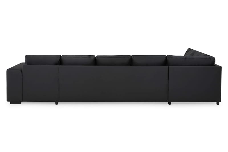 Link 5-sits Vänstervänd U-formad XX-Large Soffa med Divan och Schäslong i Konstläder - Svart - Möbler - Vardagsrum - Soffor - U-soffor