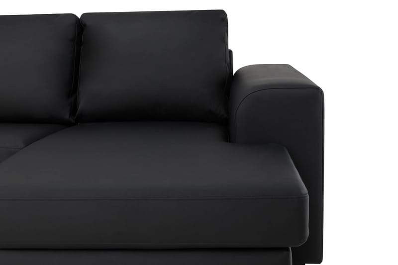 Link 5-sits Vänstervänd U-formad XX-Large Soffa med Divan och Schäslong i Konstläder - Svart - Möbler - Vardagsrum - Soffor - U-soffor