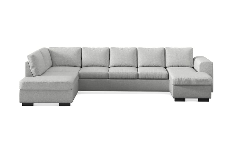 Link 5-sits Vänstervänd U-formad XX-Large Soffa med Divan och Schäslong i Tyg - Ljusgrå - Möbler - Vardagsrum - Soffor - U-soffor