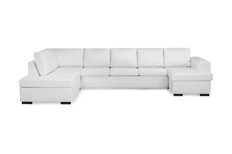 Link 5-sits Vänstervänd U-formad XX-Large Soffa med Divan och Schäslong i Tyg - Vit - Möbler - Vardagsrum - Soffor - U-soffor
