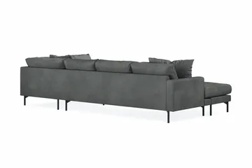 Menard 4-sits Högervänd Stor U-formad Djup Soffa med Divan och Schäslong i Manchester - Grå - Möbler - Vardagsrum - Soffor - U-soffor
