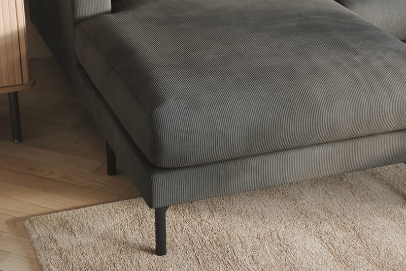 Menard 4-sits Högervänd Stor U-formad Djup Soffa med Divan och Schäslong i Manchester - Grå - Möbler - Vardagsrum - Soffor - U-soffor