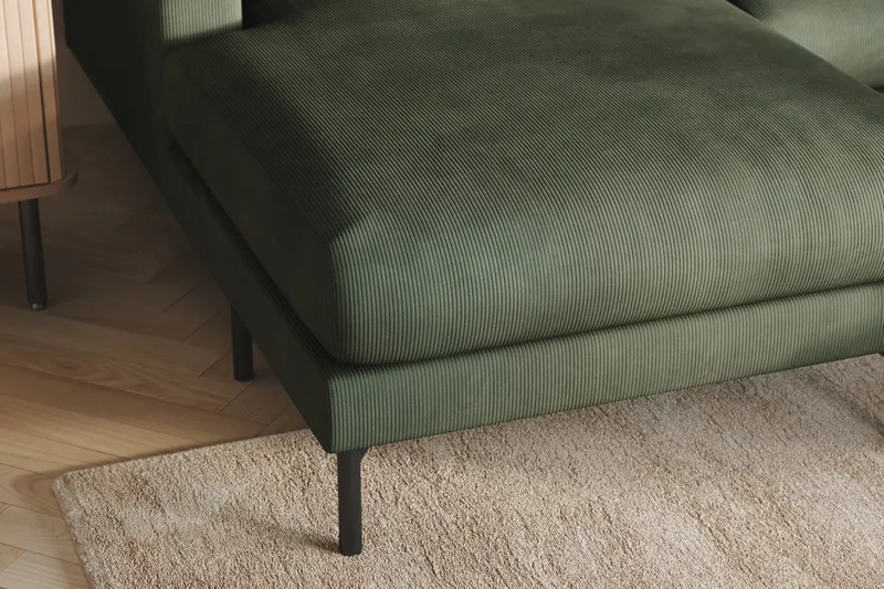 Menard 4-sits Högervänd Stor U-formad Djup Soffa med Divan och Schäslong i Manchester - Grön - Möbler - Vardagsrum - Soffor - U-soffor