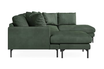 Menard 4-sits Högervänd Stor U-formad Djup Soffa med Divan och Schäslong i Manchester - Grön - Möbler - Vardagsrum - Soffor - U-soffor