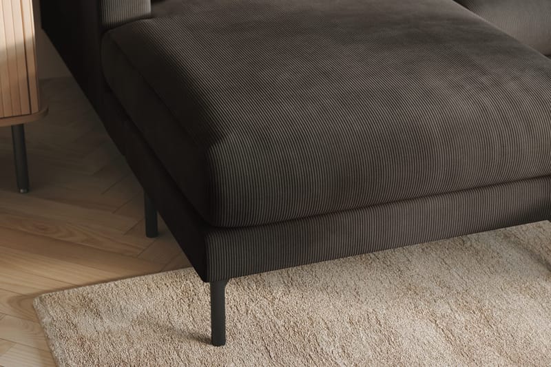 Menard 4-sits Högervänd Stor U-formad Djup Soffa med Divan och Schäslong i Manchester - Mörkgrå - Möbler - Vardagsrum - Soffor - U-soffor