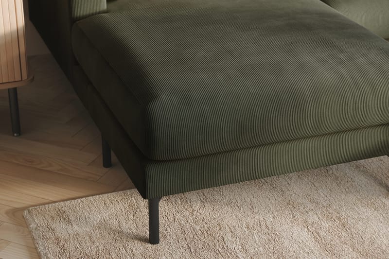 Menard 4-sits Högervänd Stor U-formad Djup Soffa med Divan och Schäslong i Manchester - Mörkgrön - Möbler - Vardagsrum - Soffor - U-soffor