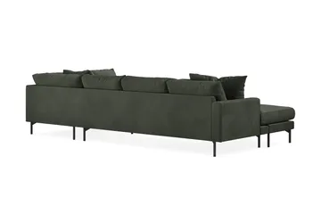 Menard 4-sits Högervänd Stor U-formad Djup Soffa med Divan och Schäslong i Manchester - Mörkgrön - Möbler - Vardagsrum - Soffor - U-soffor